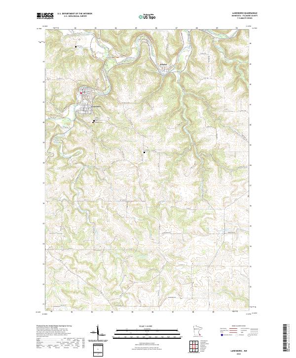 US Topo 7.5-minute map for Lanesboro MN