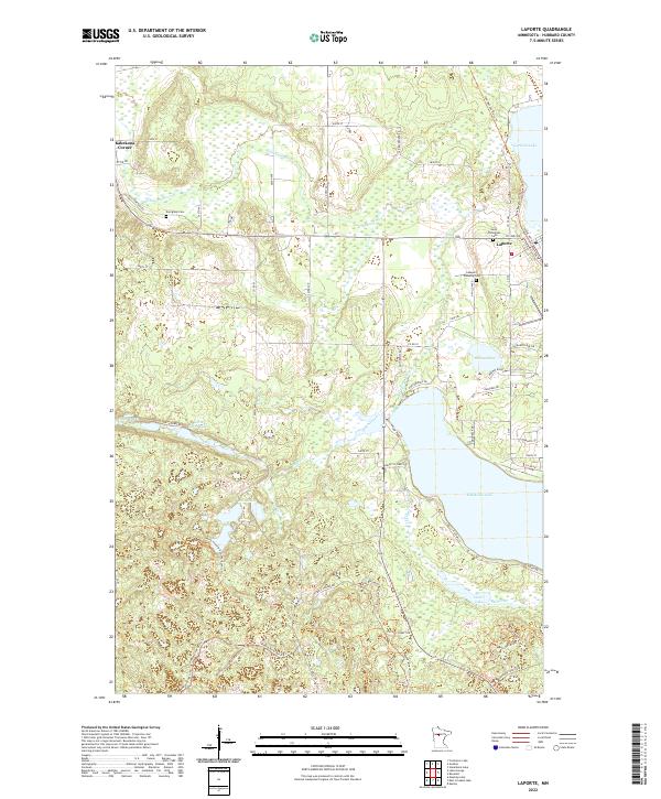 US Topo 7.5-minute map for Laporte MN