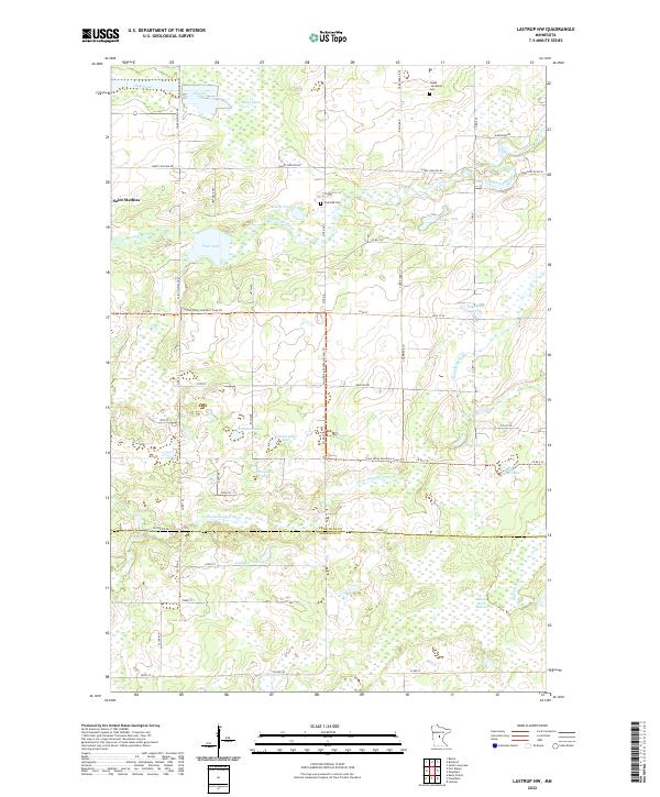 US Topo 7.5-minute map for Lastrup NW MN