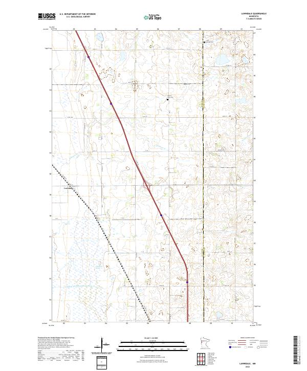 US Topo 7.5-minute map for Lawndale MN