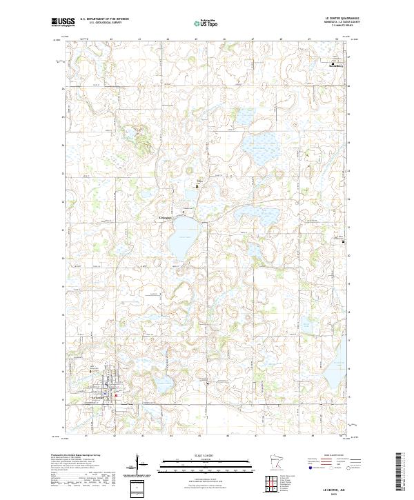 US Topo 7.5-minute map for Le Center MN
