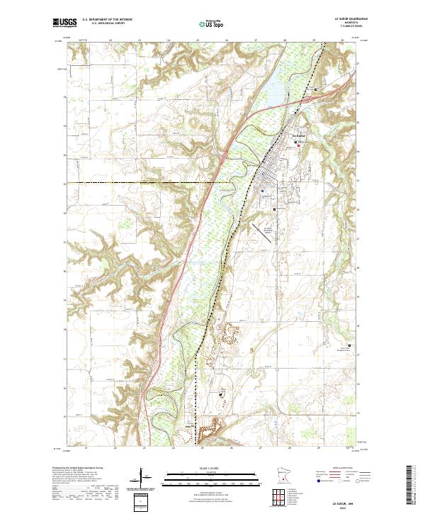 US Topo 7.5-minute map for Le Sueur MN