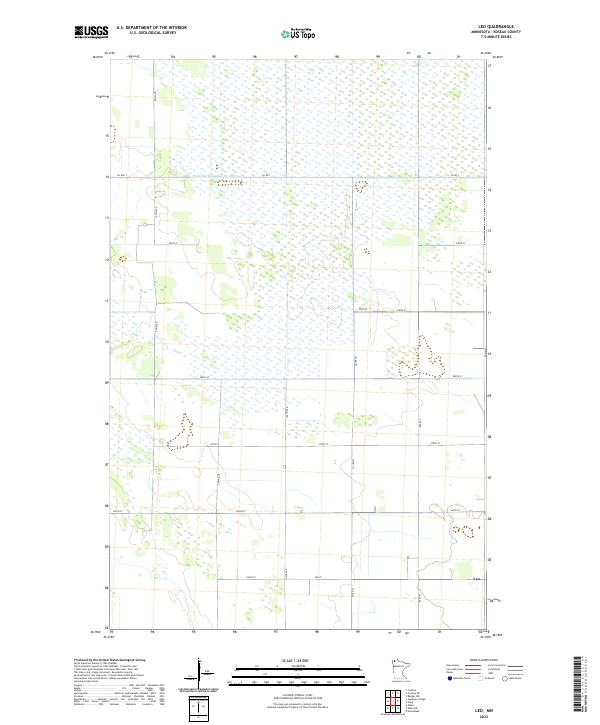 US Topo 7.5-minute map for Leo MN