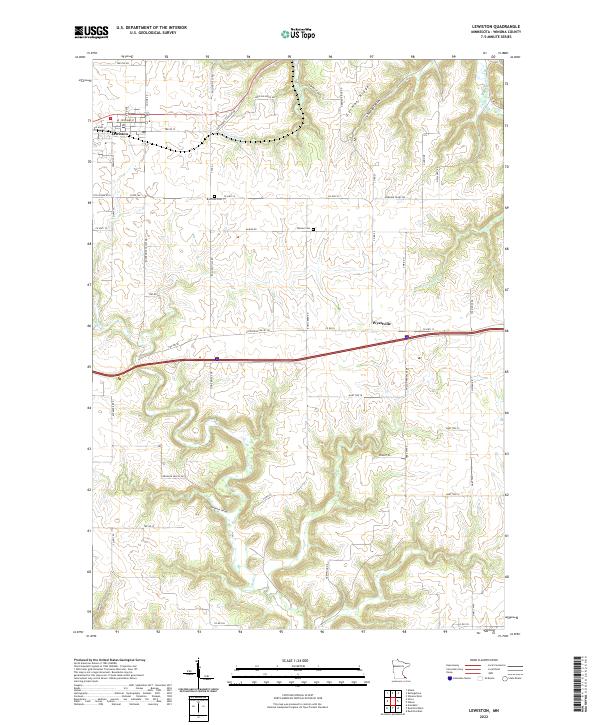 US Topo 7.5-minute map for Lewiston MN