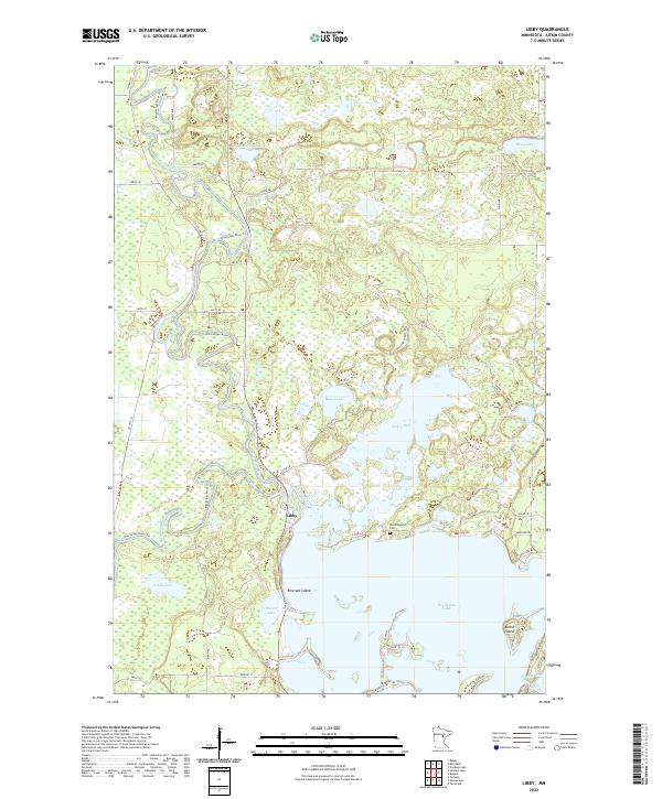 US Topo 7.5-minute map for Libby MN