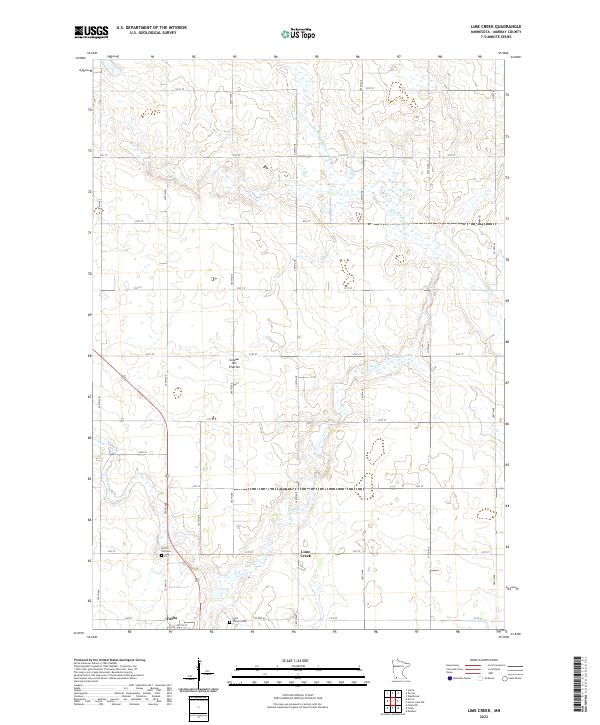 US Topo 7.5-minute map for Lime Creek MN