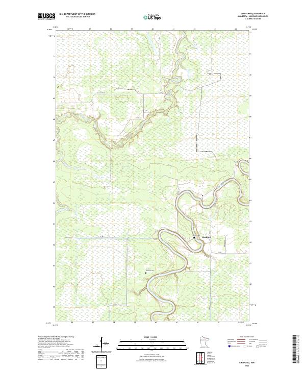 US Topo 7.5-minute map for Lindford MN