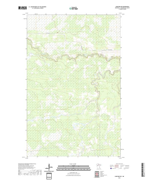 US Topo 7.5-minute map for Lindford NW MN