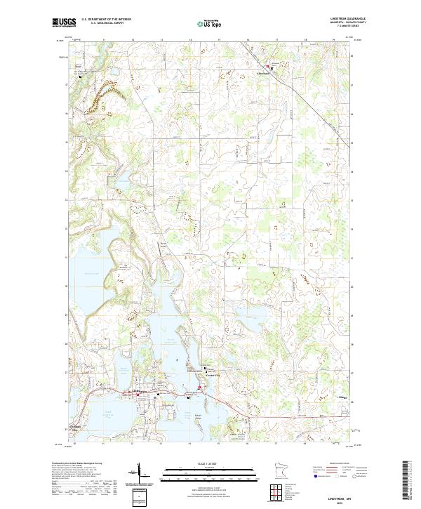 US Topo 7.5-minute map for Lindstrom MN