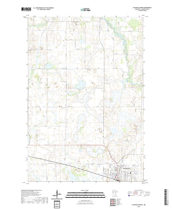 US Topo 7.5-minute map for Litchfield North MN