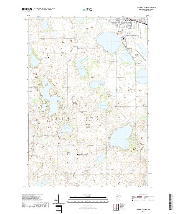 US Topo 7.5-minute map for Litchfield South MN