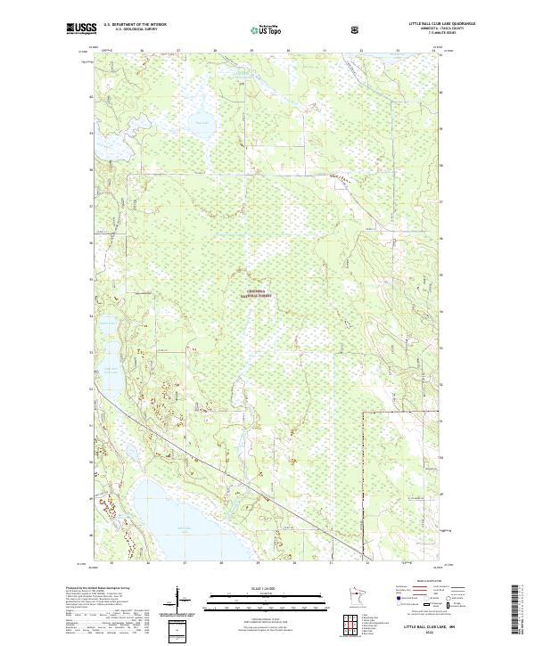 US Topo 7.5-minute map for Little Ball Club Lake MN
