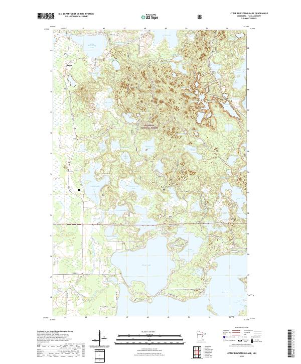 US Topo 7.5-minute map for Little Bowstring Lake MN