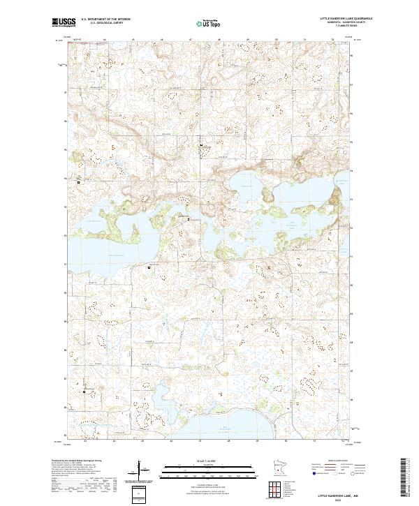 US Topo 7.5-minute map for Little Kandiyohi Lake MN