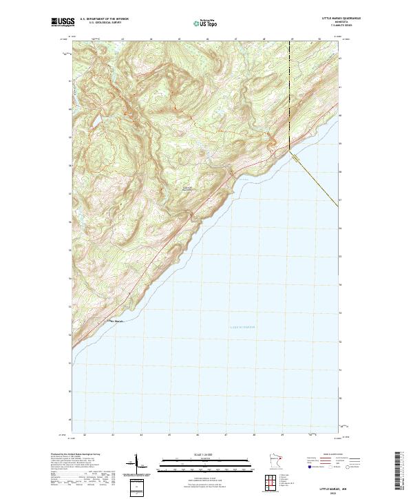 US Topo 7.5-minute map for Little Marais MN