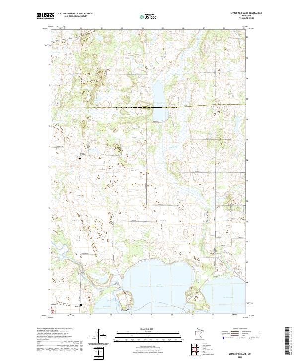 US Topo 7.5-minute map for Little Pine Lake MN