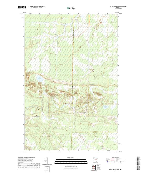 US Topo 7.5-minute map for Little Prairie Lake MN