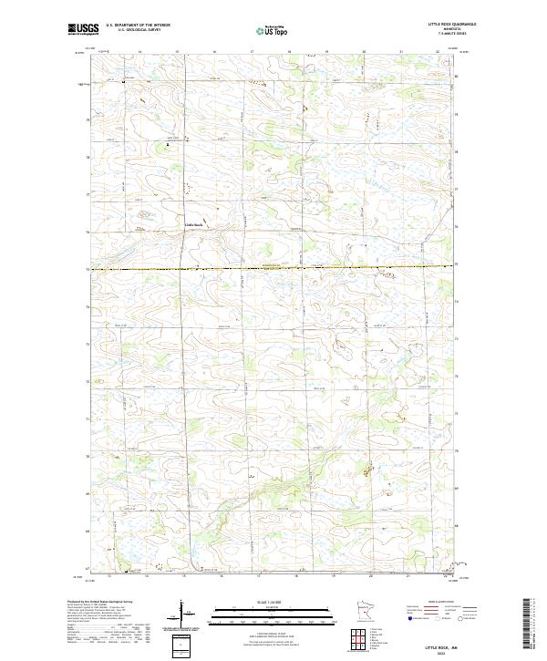 US Topo 7.5-minute map for Little Rock MN