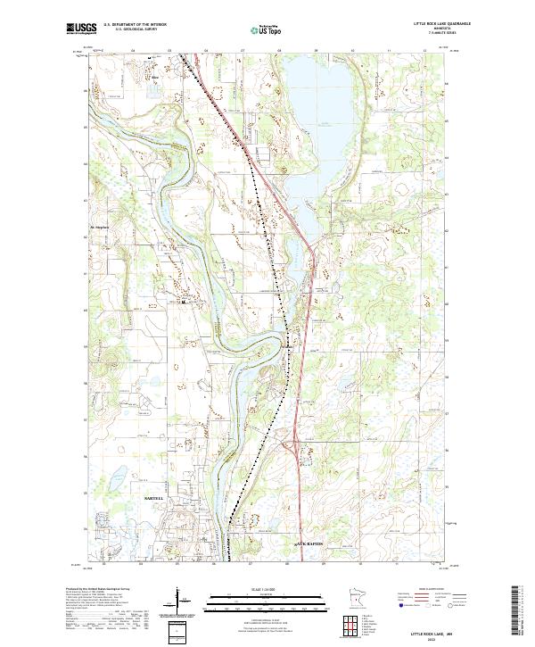 US Topo 7.5-minute map for Little Rock Lake MN