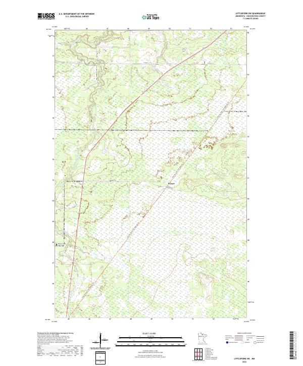 US Topo 7.5-minute map for Littlefork SW MN