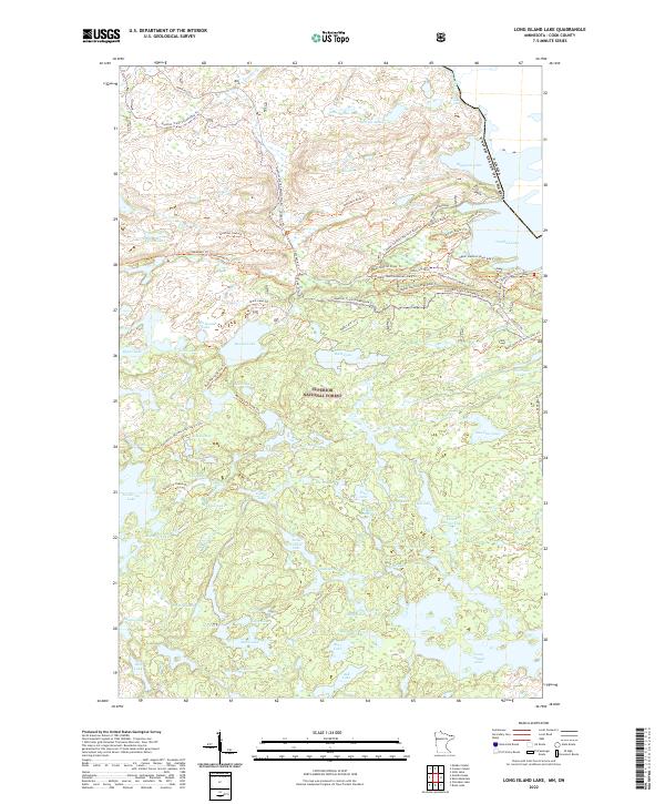 US Topo 7.5-minute map for Long Island Lake MNON
