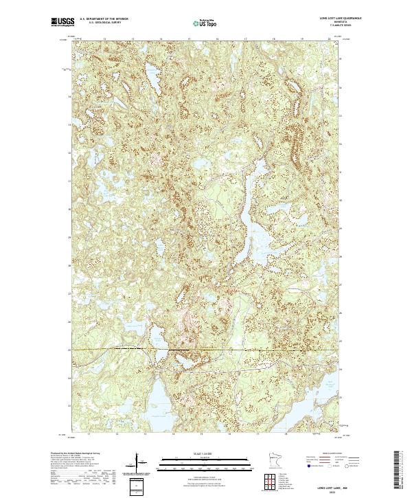 US Topo 7.5-minute map for Long Lost Lake MN