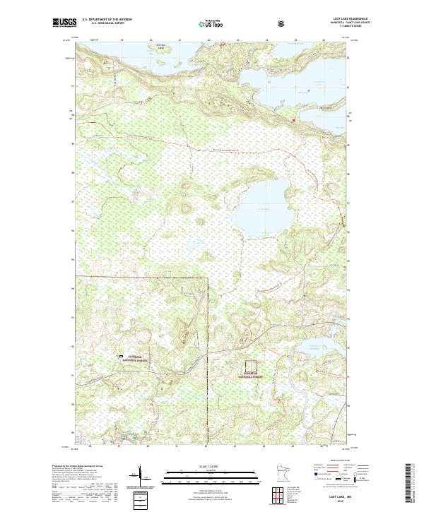 US Topo 7.5-minute map for Lost Lake MN