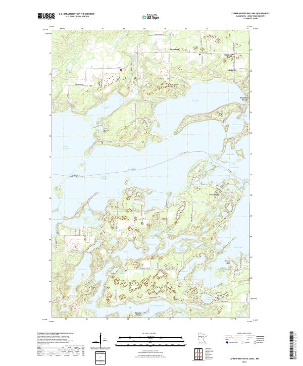 US Topo 7.5-minute map for Lower Whitefish Lake MN
