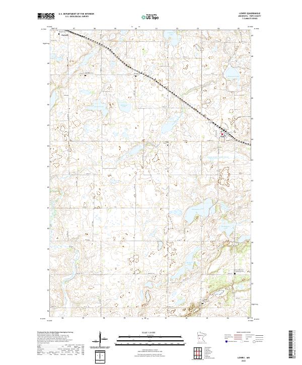 US Topo 7.5-minute map for Lowry MN