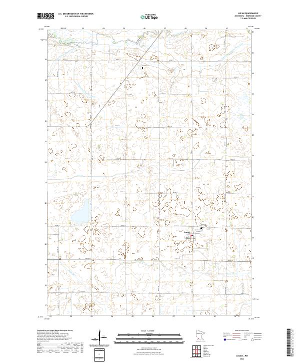 US Topo 7.5-minute map for Lucan MN