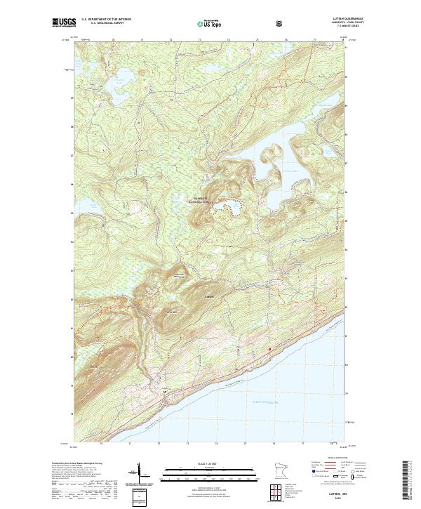 US Topo 7.5-minute map for Lutsen MN