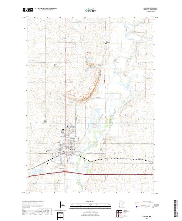 US Topo 7.5-minute map for Luverne MN