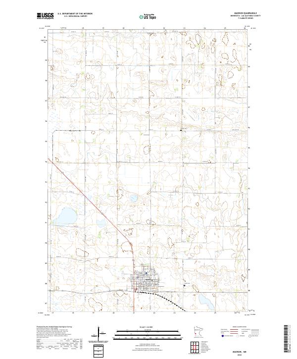US Topo 7.5-minute map for Madison MN
