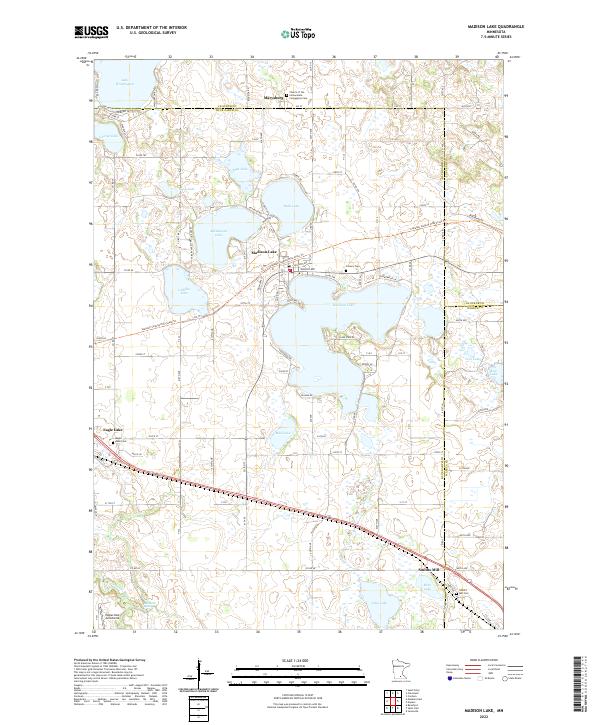 US Topo 7.5-minute map for Madison Lake MN