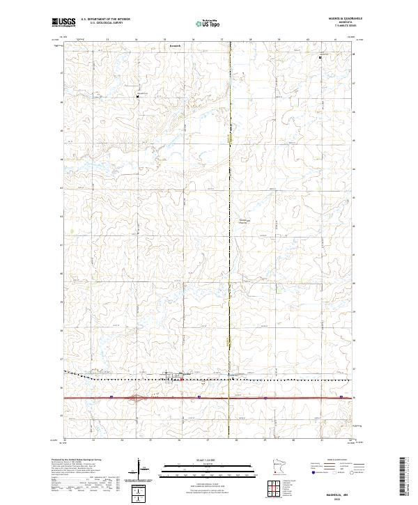 US Topo 7.5-minute map for Magnolia MN