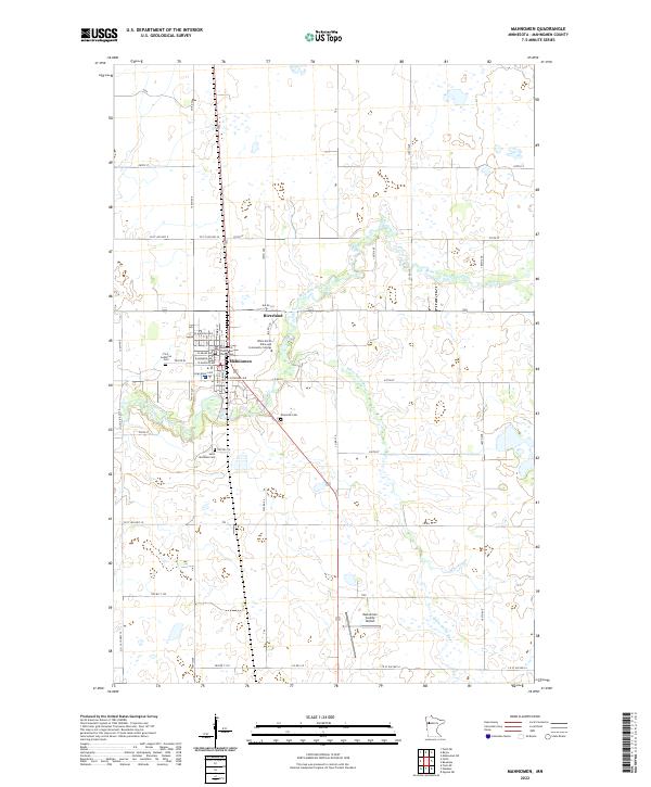 US Topo 7.5-minute map for Mahnomen MN