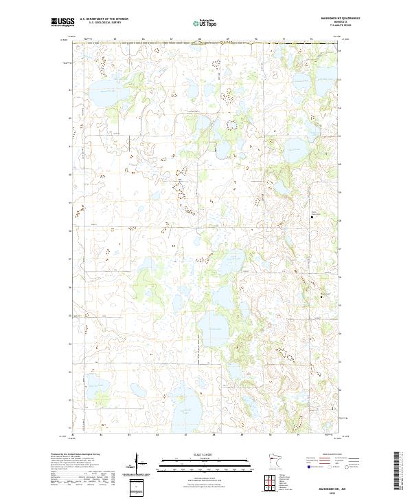 US Topo 7.5-minute map for Mahnomen NE MN