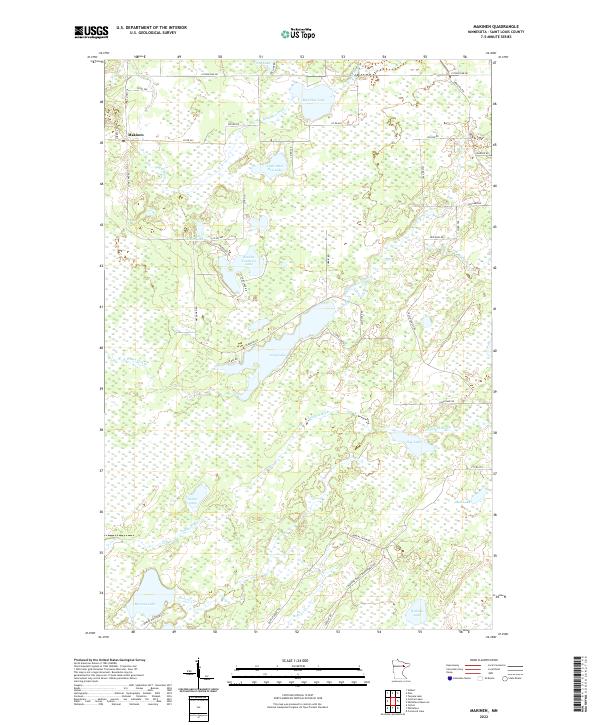 US Topo 7.5-minute map for Makinen MN