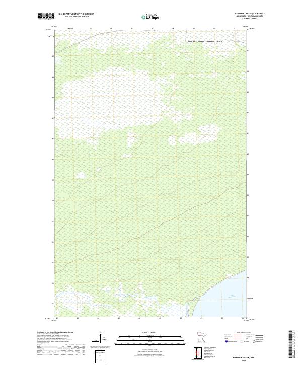 US Topo 7.5-minute map for Manomin Creek MN