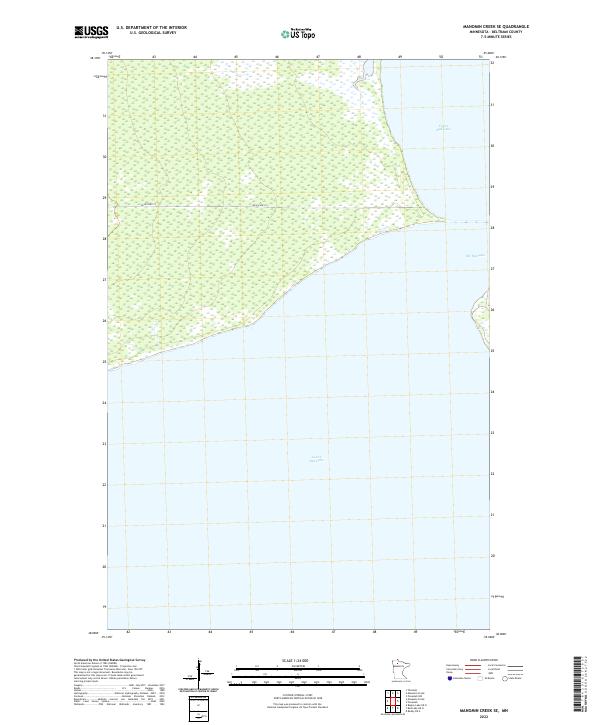 US Topo 7.5-minute map for Manomin Creek SE MN