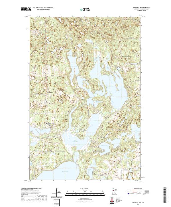 US Topo 7.5-minute map for Mantrap Lake MN