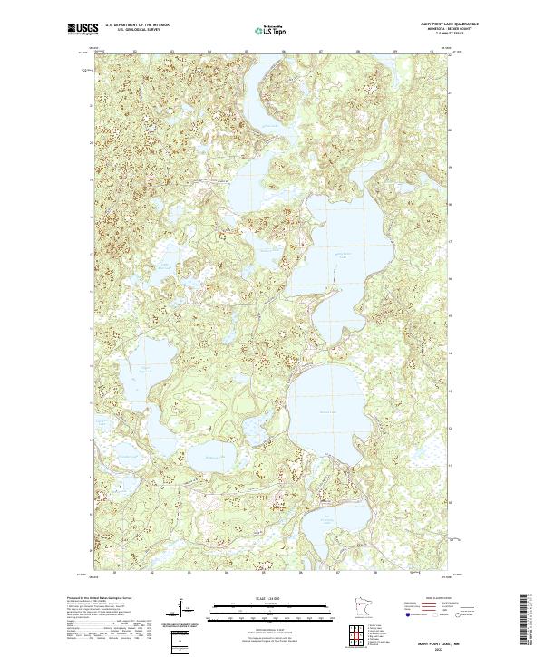 US Topo 7.5-minute map for Many Point Lake MN
