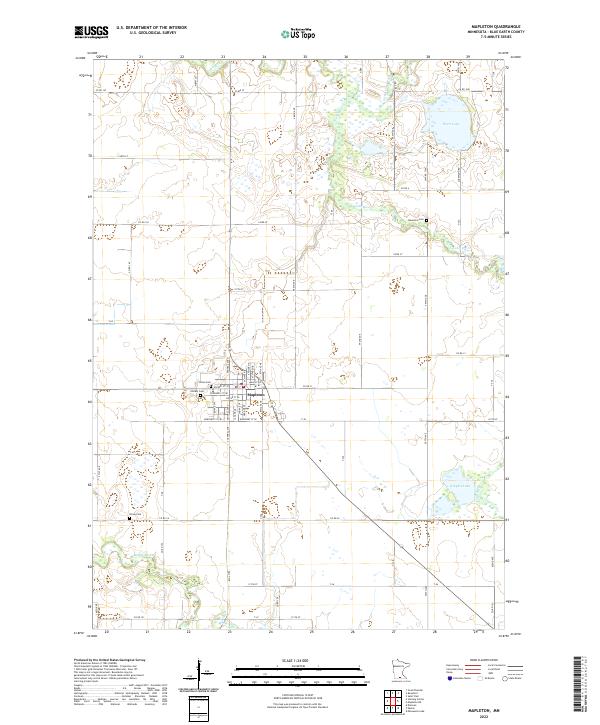 US Topo 7.5-minute map for Mapleton MN