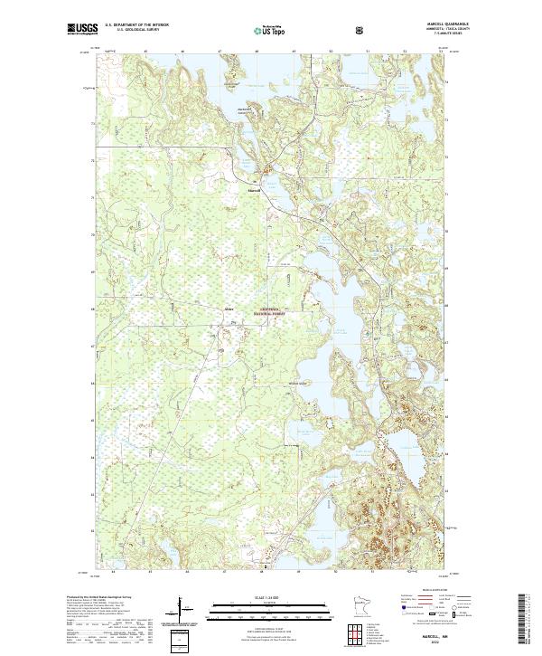 US Topo 7.5-minute map for Marcell MN