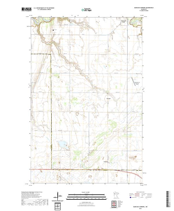US Topo 7.5-minute map for Marcoux Corners MN