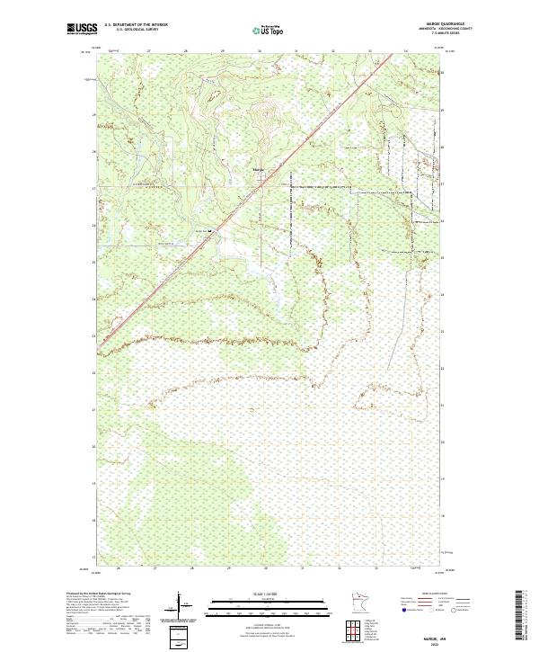US Topo 7.5-minute map for Margie MN