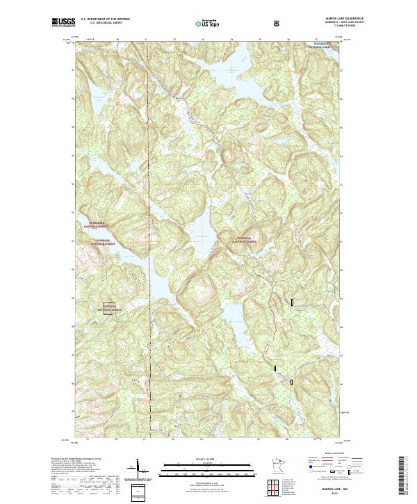 US Topo 7.5-minute map for Marion Lake MN