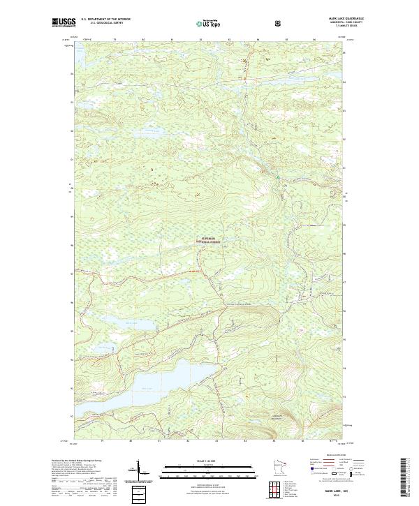 US Topo 7.5-minute map for Mark Lake MN