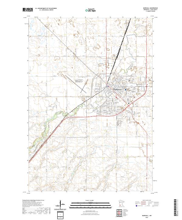 US Topo 7.5-minute map for Marshall MN
