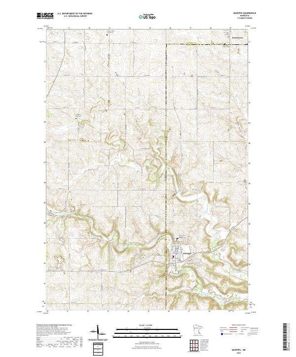 US Topo 7.5-minute map for Mazeppa MN